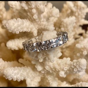 Beautiful Asscher Cut Brilliante CZ Eternity Band